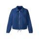 esmara® Damen Sweatjacke mit Bindeband am Saum (blau, L (44/46)) - B-Ware neuwertig