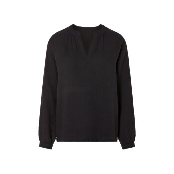 esmara® Damen Bluse aus weichem Baumwollmusselin (schwarz, 38) - B-Ware neuwertig