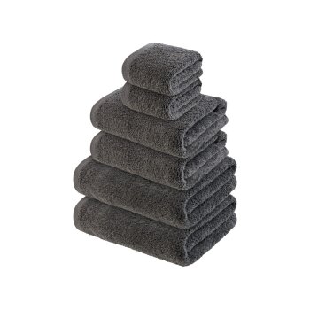 LIVARNO home Frottier-Set, 6-teilig (dunkelgrau) - B-Ware neuwertig
