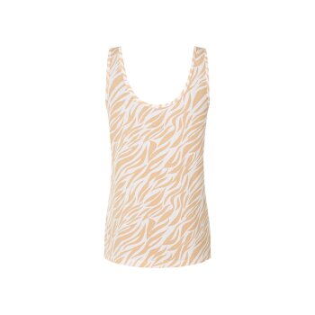 esmara® Damen Tops, 2 Stück, mit weitem Rundhalsausschnitt (schwarz/beige, S(36/38)) - B-Ware neuwertig