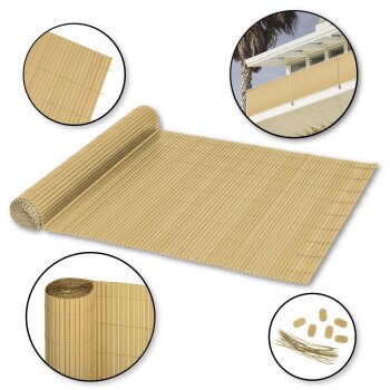 Ribelli Sichtschutzmatte, aus PVC, 90 x 400 cm, beige - B-Ware Transportschaden Kosmetisch