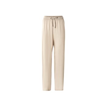 esmara® Damen Pyjama mit Gummizugbund und Bindeband (beige, M(40/42)) - B-Ware neuwertig