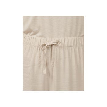 esmara® Damen Pyjama mit Gummizugbund und Bindeband (beige, M(40/42)) - B-Ware neuwertig