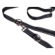 Happilax Hundeleine, 2 m, 3-fach verstellbar, Schwarz/Reflektierend - B-Ware sehr gut