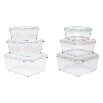 ERNESTO® Glas-Frischhaltedosen, 3-teilig - B-Ware