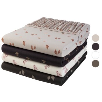 LIVARNO home Jersey-Spannbettlaken, herbstliches Design,...