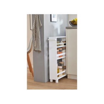 LIVARNO home Küchen-Nischenwagen, mit 3 Ablageflächen (Weiß) - B-Ware Transportschaden Kosmetisch