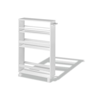 LIVARNO home Küchen-Nischenwagen, mit 3 Ablageflächen (Weiß) - B-Ware Transportschaden Kosmetisch