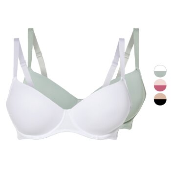 esmara® Damen Bügel-BH, 2 Stück, sanft...