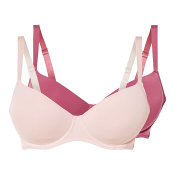 esmara® Damen Bügel-BH, 2 Stück, sanft formgebend - B-Ware