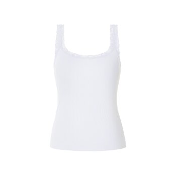 esmara® Damen Tops, 3 Stück, in modischer Ripp-Qualität (schwarz/weiß, M (40/42)) - B-Ware neuwertig