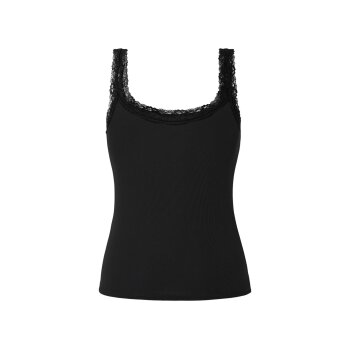 esmara® Damen Tops, 3 Stück, in modischer Ripp-Qualität (schwarz/weiß, M (40/42)) - B-Ware neuwertig