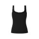 esmara® Damen Tops, 3 Stück, in modischer Ripp-Qualität (schwarz/weiß, M (40/42)) - B-Ware neuwertig