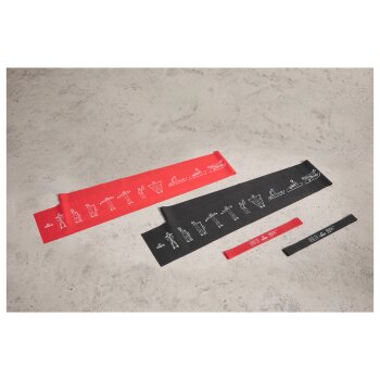 CRIVIT Fitnessbänder-Set, 4-teilig (Rot/schwarz) - B-Ware neuwertig
