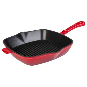LIVARNO home Gusseisen-Grillpfanne, mit beidseitigem Ausgießer L 27,5 cm x B 24,5 cm - B-Ware