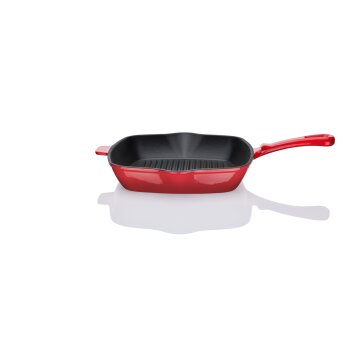 LIVARNO home Gusseisen-Grillpfanne, mit beidseitigem Ausgießer L 27,5 cm x B 24,5 cm - B-Ware
