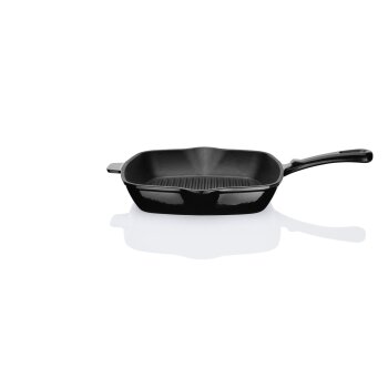 LIVARNO home Gusseisen-Grillpfanne, mit beidseitigem Ausgießer L 27,5 cm x B 24,5 cm - B-Ware