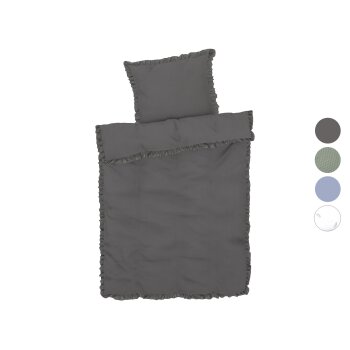 LIVARNO home Mikrofaser-Satin-Bettwäsche, 135 x 200...