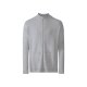 LIVERGY® Herren Strickjacke mit Stehkragen, körpernah geschnitten (grau, XL(56/58)) - B-Ware neuwertig
