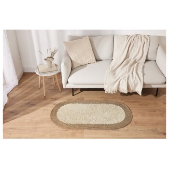 LIVARNO home Juteteppich, aus reinem Naturmaterial (Oval) - B-Ware neuwertig