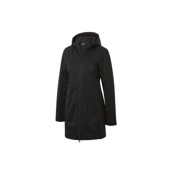 CRIVIT Damen Softshellmantel, wasserabweisendes Obermaterial (schwarz, S(36/38)) - B-Ware neuwertig