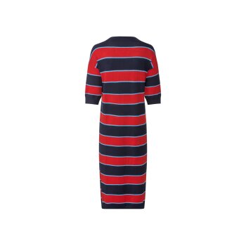 esmara® Damen Feinstrick-Midikleid, leger geschnitten (navy/rot/blau, S (36/38)) - B-Ware neuwertig