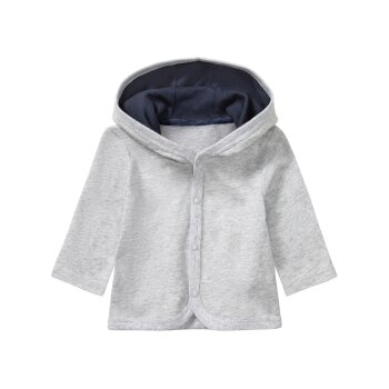 lupilu® Baby Jäckchen, reine Bio-Baumwolle, 2er Set (grau/blau, 86/92) - B-Ware neuwertig