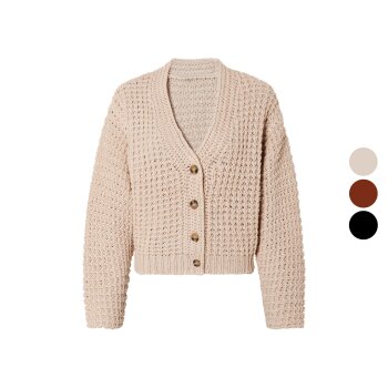 esmara® Damen Cardigan, in grobem Strukturstrick -...