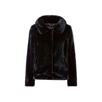 esmara® Damen Jacke in Plüschqualität (schwarz, M(40/42)) - B-Ware neuwertig