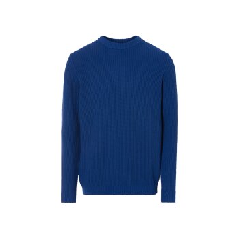 LIVERGY® Herren Grobstrickpullover mit Ripp-Bündchen (blau, L(52/54)) - B-Ware neuwertig