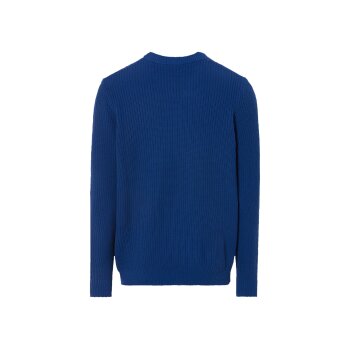 LIVERGY® Herren Grobstrickpullover mit Ripp-Bündchen (blau, L(52/54)) - B-Ware neuwertig