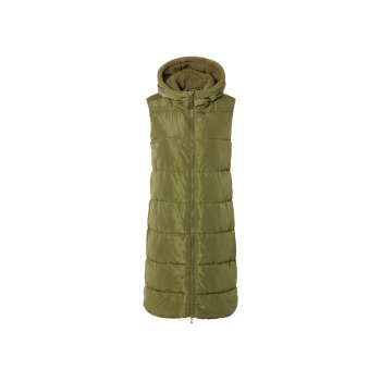 esmara® Damen Longweste, wasserabweisendes Obermaterial (olive, S(36/38)) - B-Ware neuwertig