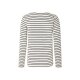esmara® Damen Langarmshirt, leger geschnitten (Streifen schwarz/weiß, L(44/46)) - B-Ware neuwertig