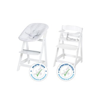 roba 2-in-1 Treppenhochstuhl Born Up Zickzack, mit Sitzverkleinerer - B-Ware sehr gut