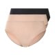 esmara® Damen Slips, 3 Stück, optimale Passform (schwarz/beige, XL (48/50)) - B-Ware neuwertig