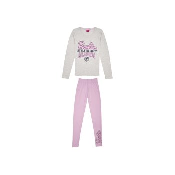Barbie Damen Pyjama (Grau/Rosa, S) - B-Ware neuwertig