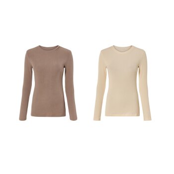 esmara® Damen Langarmshirts, 2 Stück, in...