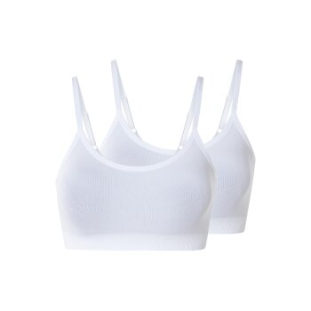 esmara® Damen Bustier, 2 Stück, in modischer Ripp-Qualität - B-Ware