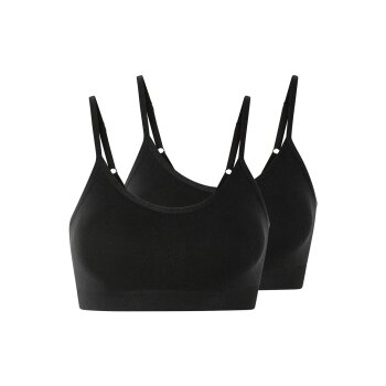esmara® Damen Bustier, 2 Stück, in modischer Ripp-Qualität - B-Ware