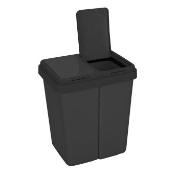 Ribelli Zweimer Duo Müllbehälter mit Deckel, 2...