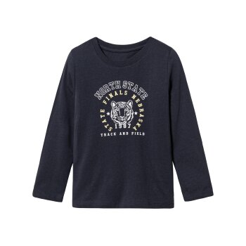 lupilu® Kleinkinder Langarmshirts, 2 Stück, aus reiner Baumwolle (dunkelblau/grau, 122/128) - B-Ware neuwertig