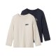 lupilu® Kleinkinder Langarmshirts, 2 Stück, aus reiner Baumwolle (dunkelblau/grau, 122/128) - B-Ware neuwertig