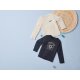 lupilu® Kleinkinder Langarmshirts, 2 Stück, aus reiner Baumwolle (dunkelblau/grau, 122/128) - B-Ware neuwertig