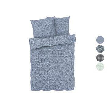 LIVARNO home Feinbiber-Wendebettwäsche, 200 x 220 cm...