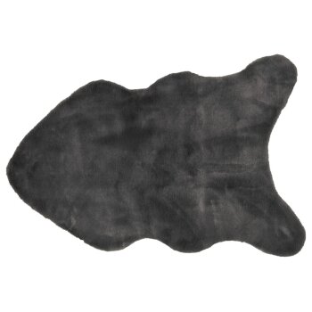 LIVARNO home Kunstfell-Teppich, 60 x 90cm (Grau) - B-Ware neuwertig