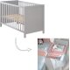 roba 2 in 1 Babybett, mit Matratze, 60 x 120 cm, grau/taupe - B-Ware sehr gut
