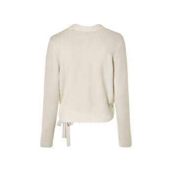 esmara® Damen Wickel-Cardigan, tiefer V-Ausschnitt (weiß, L(44/46)) - B-Ware neuwertig