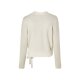 esmara® Damen Wickel-Cardigan, tiefer V-Ausschnitt (weiß, L(44/46)) - B-Ware neuwertig