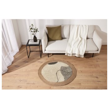 LIVARNO HOME Juteteppich, aus reinem Naturmaterial (Rund) - B-Ware sehr gut
