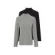 esmara® Damen Rollkragen-Langarmshirts, 2 Stück, gerippt - B-Ware
